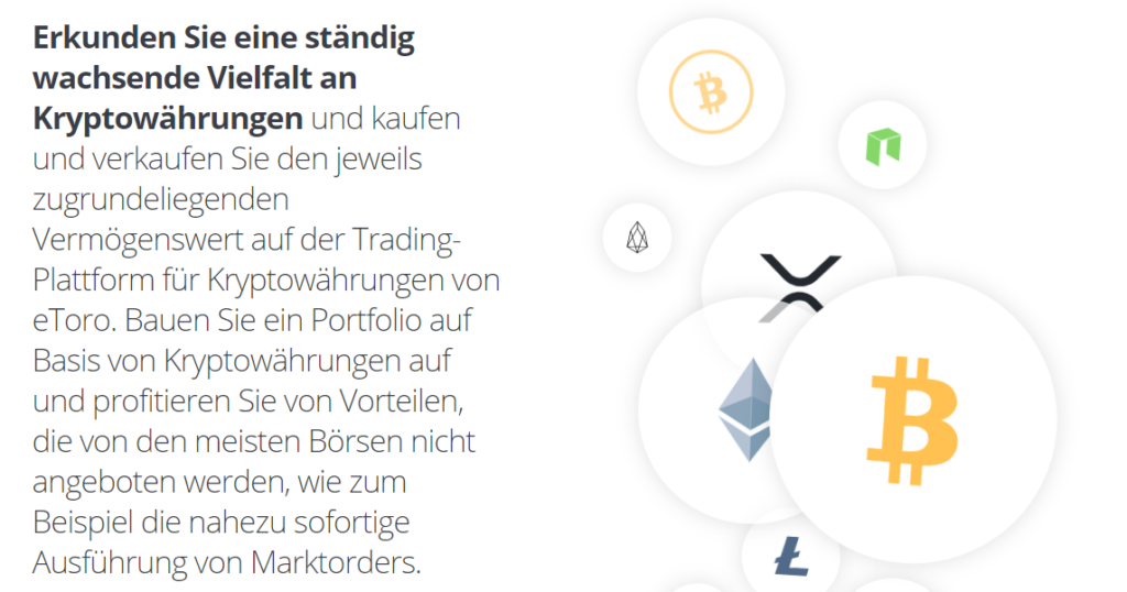 eToro Kryptowährungen