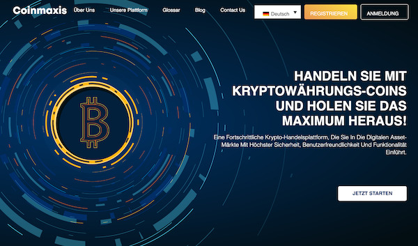 Coinmaxis Webseite