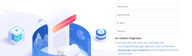 Die Registrierung auf der Plattform